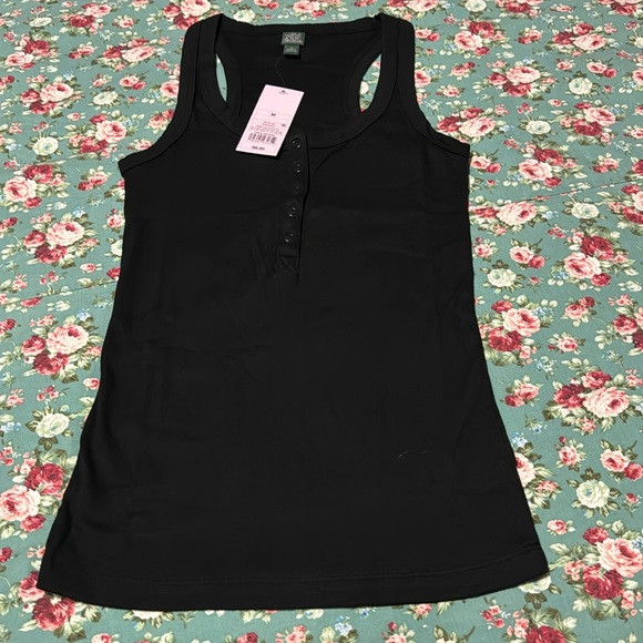 Wild Fable _black button up tank top, medium size. New with tags. Summer wear 💦 - Picture 1 of 5
